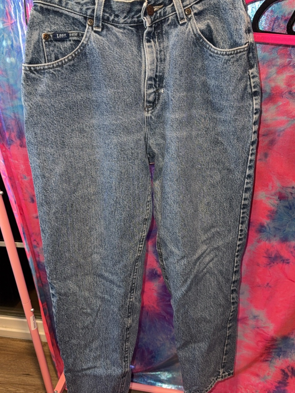 Lee Women's Straight Leg Jeans - Light Blue Acid Wash